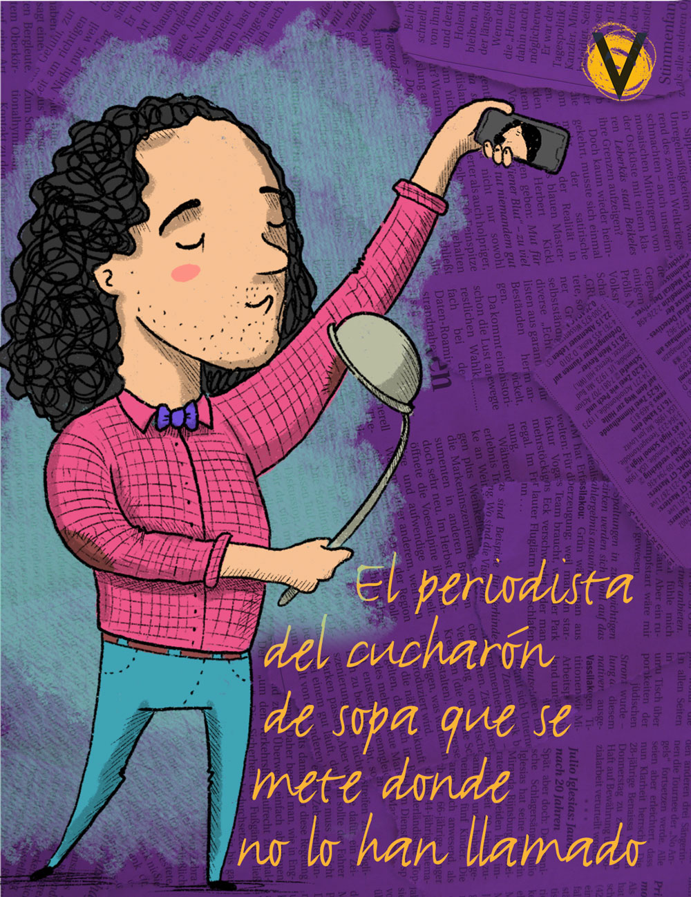 periodista cucharon de palo